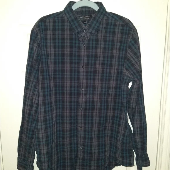 slim fit dress slacks Men's Banana Republic Long Sleeve No Iron Tailored Slim Shirt main image 0